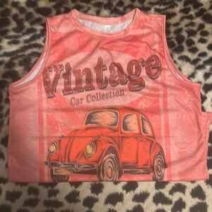 Womens Orange/Red Tank Top